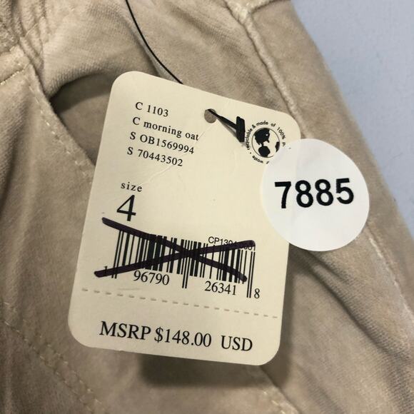 Free People Hard Crushing Plush Cargo Pant in Morning Oat Size 4 - Picture 7 of 8